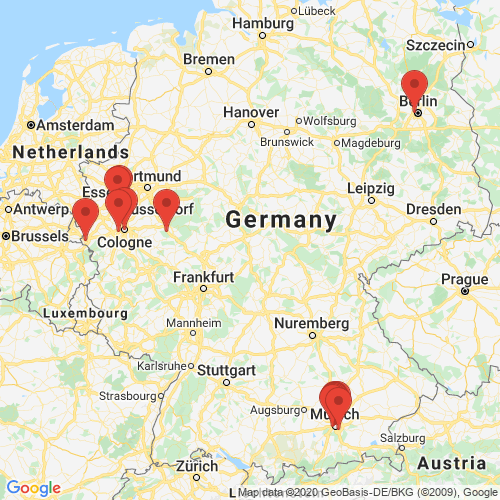 Carte des Escape Games de la région Allemagne