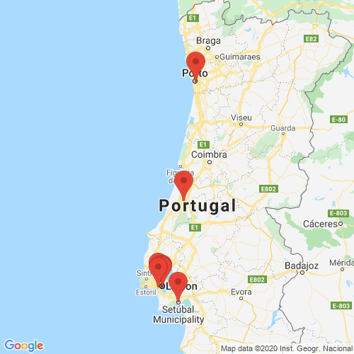 Carte des Escape Games de la région Portugal