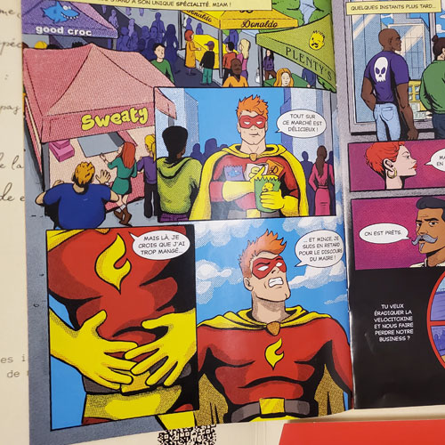 Un comic book nous raconte l'histoire de flashfire